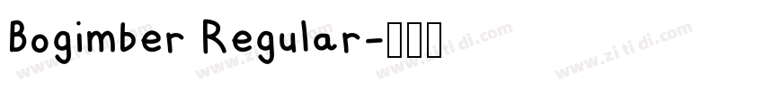 Bogimber Regular字体转换